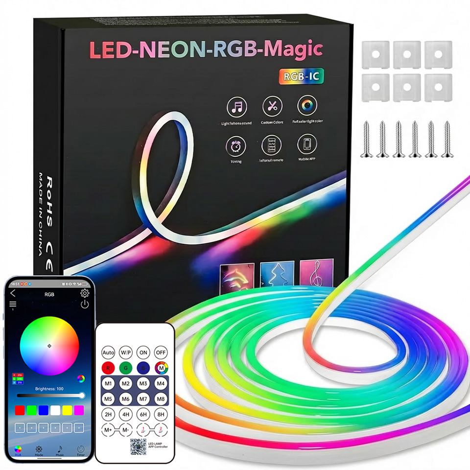 Gaming Accessories Lights - Striscia LED RGB Neon Bluetooth 1-10m