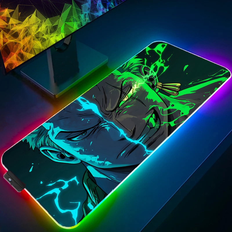 Gaming Accessories Lights - ONE PIECE Zoro Mouse Pad RGB