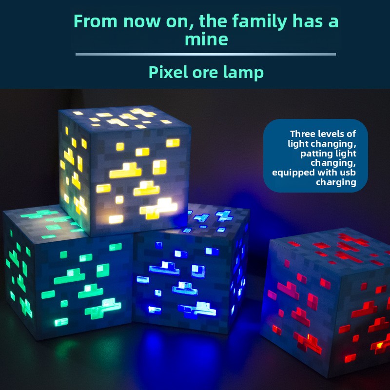 Gaming Accessories Minecraft - Lampada Notturna a LED, Torcia da