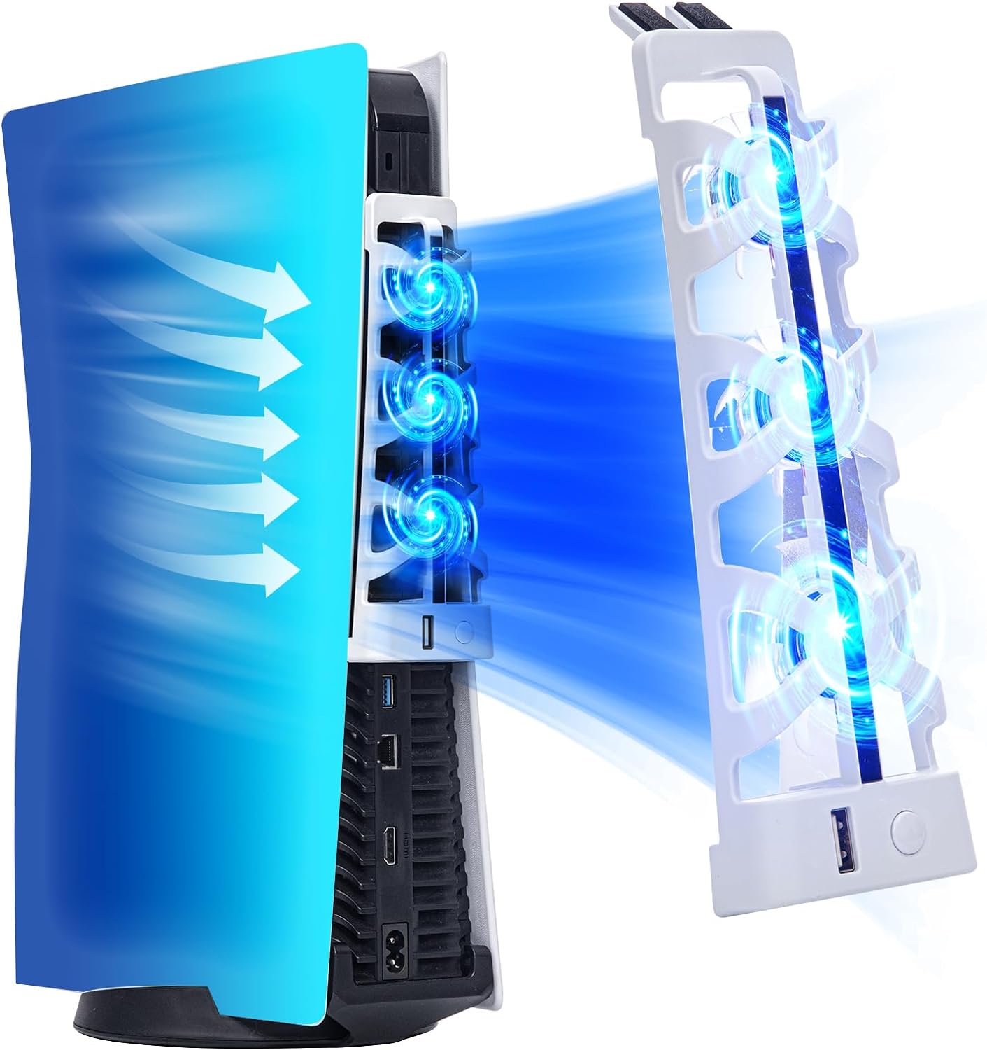 Gaming Accessories Lights - Ventola di Raffreddamento Silenziosa per PS5
